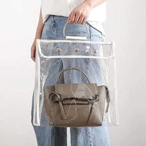 Transparent Dust Bag Clear Purse Organizer with Hook, large, 5.9’’17.3’’15.7’’